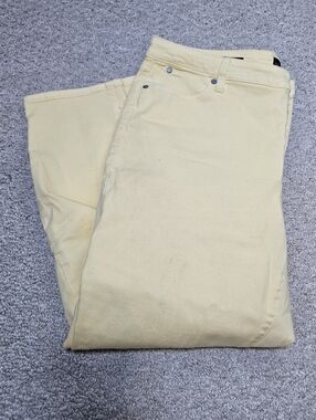 Talbots Yellow Slim Ankle Straight Casual Spring Easter Jeans Pants 16 Petite